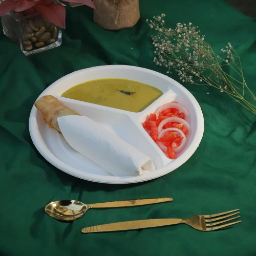 Alternative view of The 10" 3 Compartment Round Plate