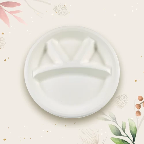 The 11" 4 Compartment Round Plate