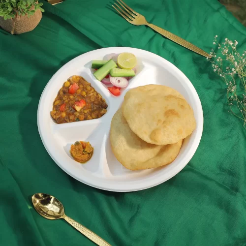 Alternative view of The 11" 4 Compartment Round Plate