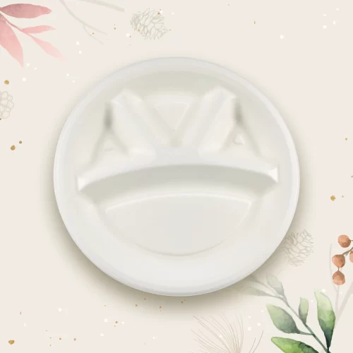 The 12" 4 Compartment Round Plate