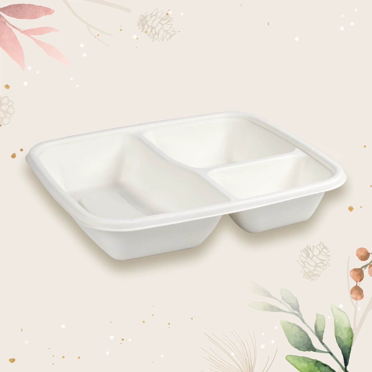 The 3 Compartment Square Meal Tray - Image 4
