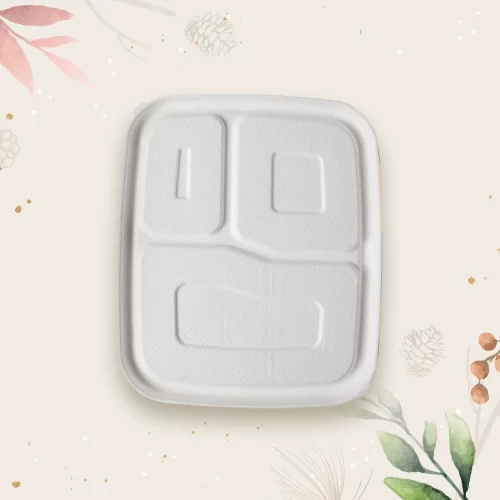 The 3 Compartment Square Meal Tray Lid