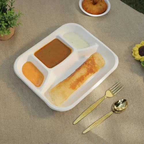 Alternative view of The 4 Compartment Rectangle Meal Tray