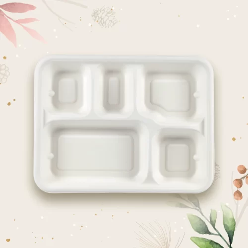 The 5 Compartment Regular Meal Tray